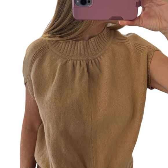 Diane Von Furstenberg 95% Lambswool Cashmere Cap Sleeve Sweater Raglan Small - Picture 11 of 11